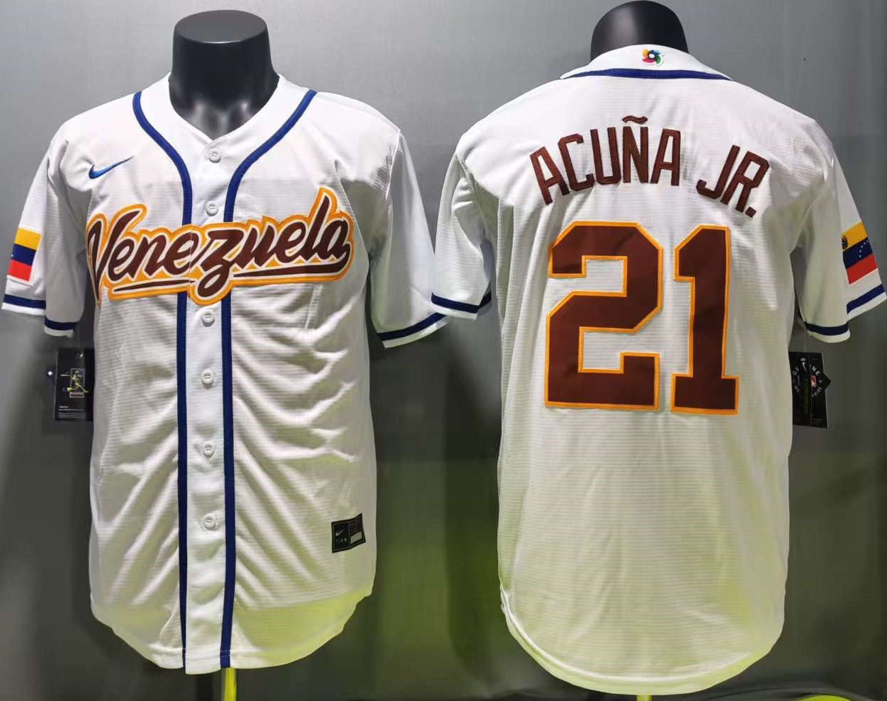 Venezuela WBC Ronald Acuña Jr. #21 Baseball Jersey