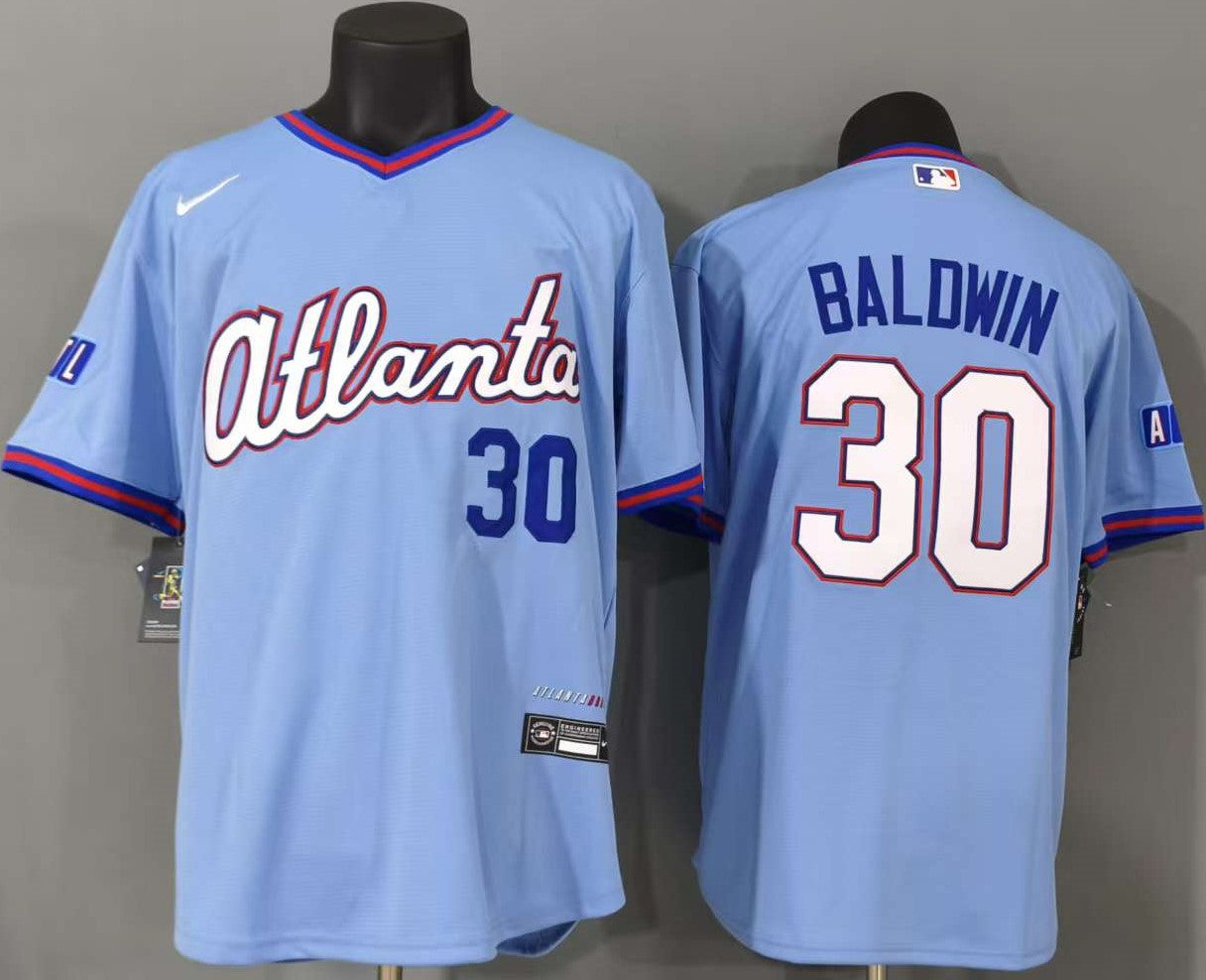 Atlanta Braves Drake Baldwin #30 Baseball Jersey