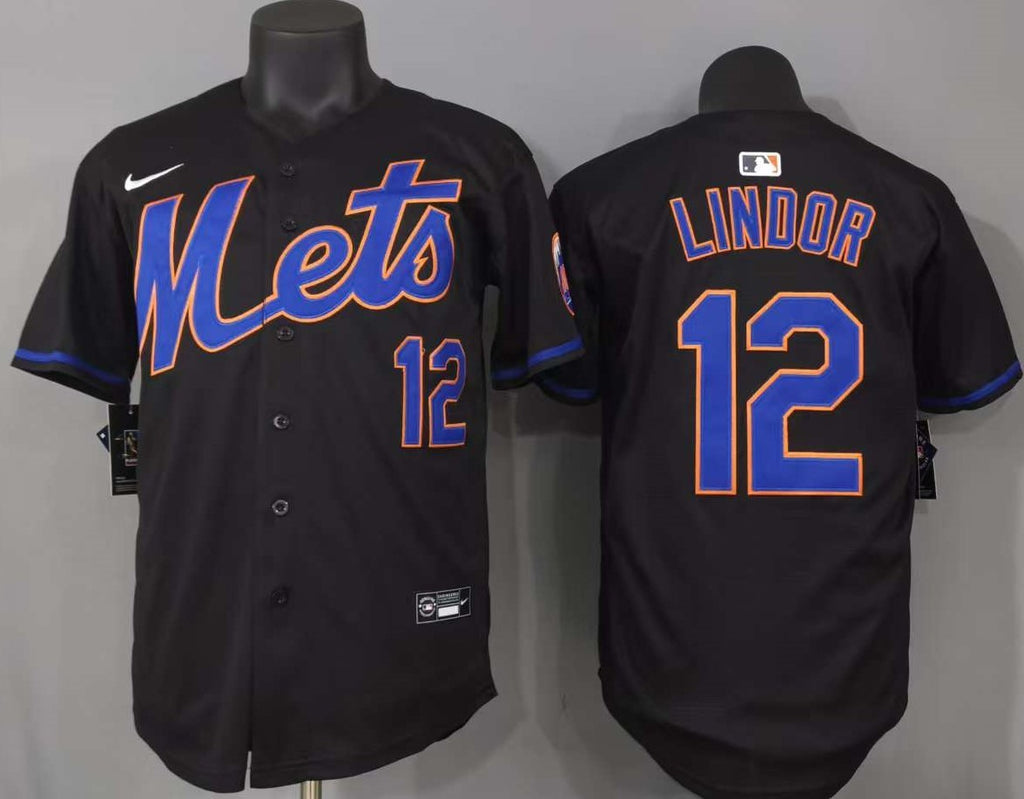 New York Mets Francisco Lindor #12 Baseball Jersey
