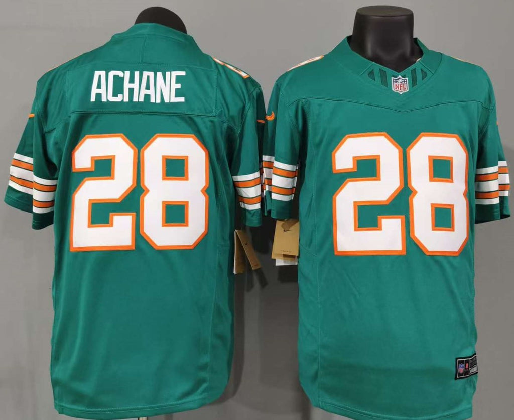 De'Von Achane #28 Miami Dolphins Game Jersey