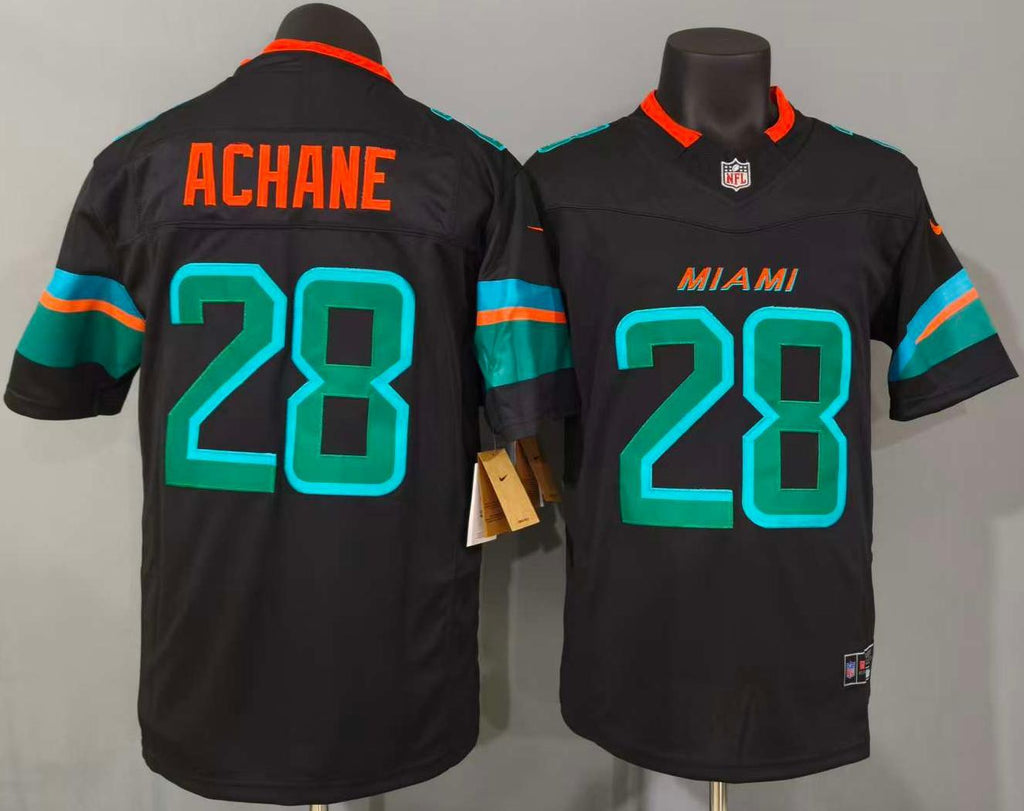 De'Von Achane #28 Miami Dolphins Game Jersey