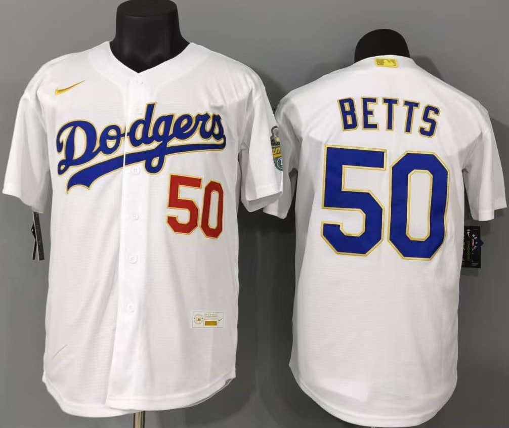 Los Angeles Dodgers Mookie Betts #50 Baseball Jersey