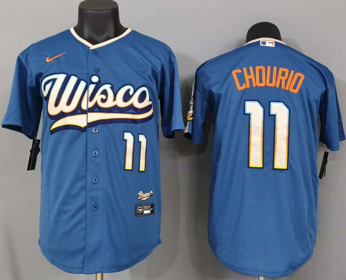 Milwaukee Brewers Jackson Chourio #11 Baseball Jersey