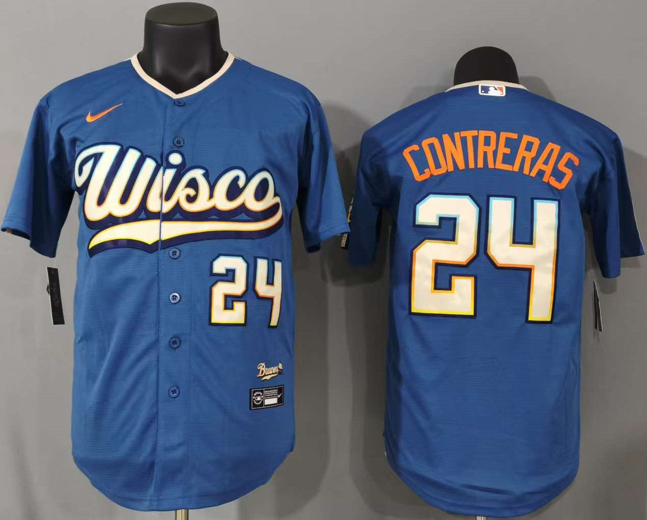 Milwaukee Brewers William Contreras #24 Baseball Jersey