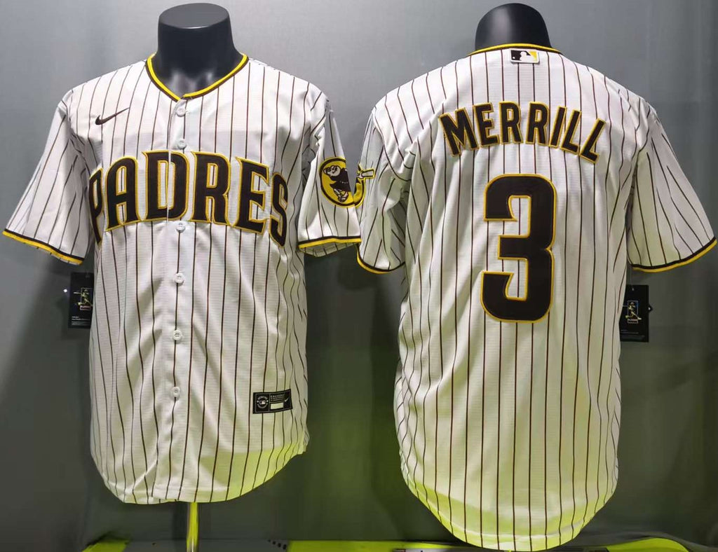 San Diego Padres Jackson Merrill #3 Baseball Jersey