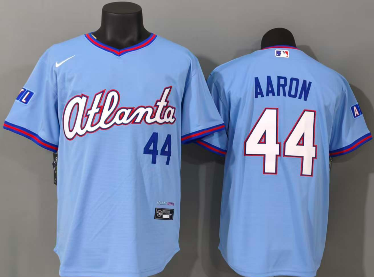 Atlanta Braves Hank Aaron #44 Baseball Jersey