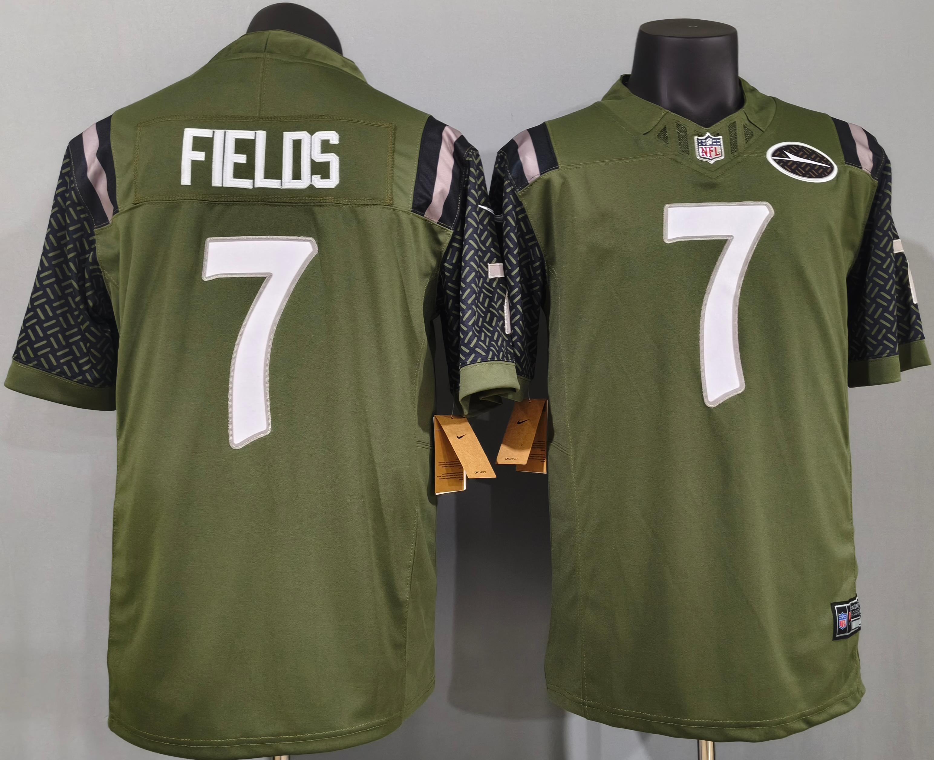 Justin Fields #7 New York Jets Game Jersey