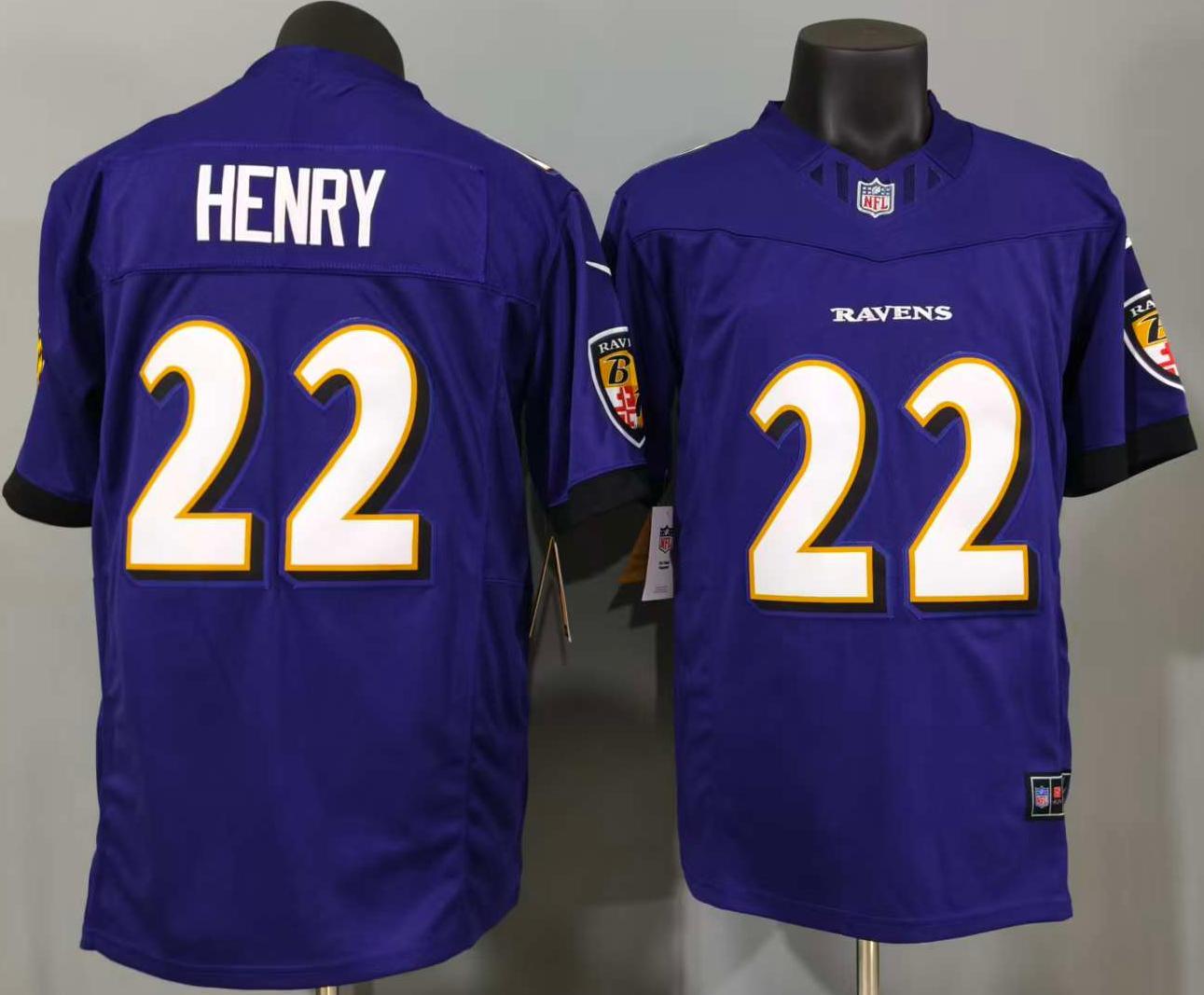 Derrick Henry #22 Baltimore Ravens Game Jersey