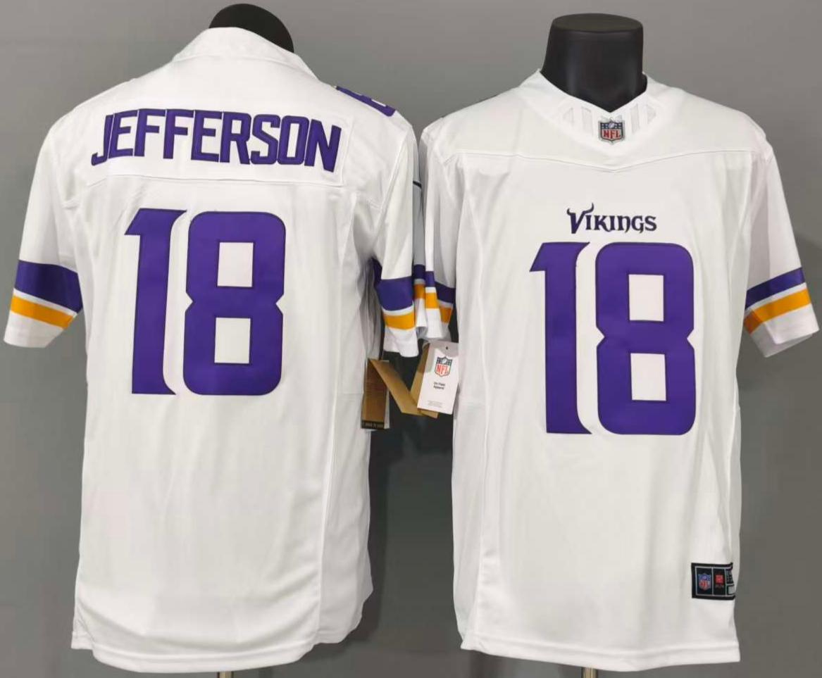 Justin Jefferson #18 Minnesota Vikings Game Jersey