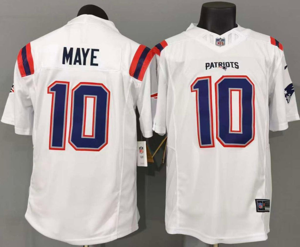 Drake Maye #10 New England Patriots Game Jersey