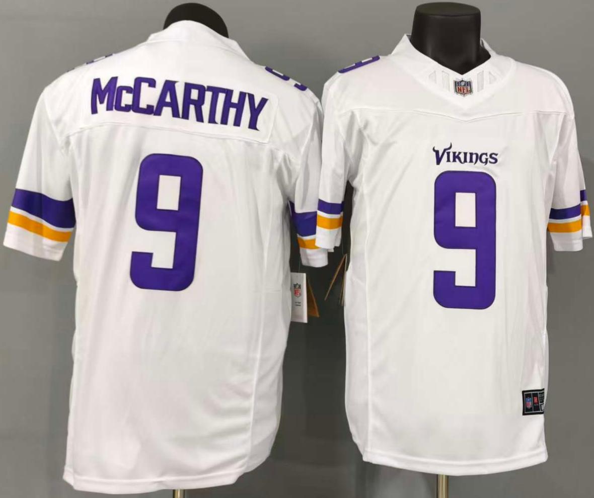 J.J. McCarthy #9 Minnesota Vikings Game Jersey