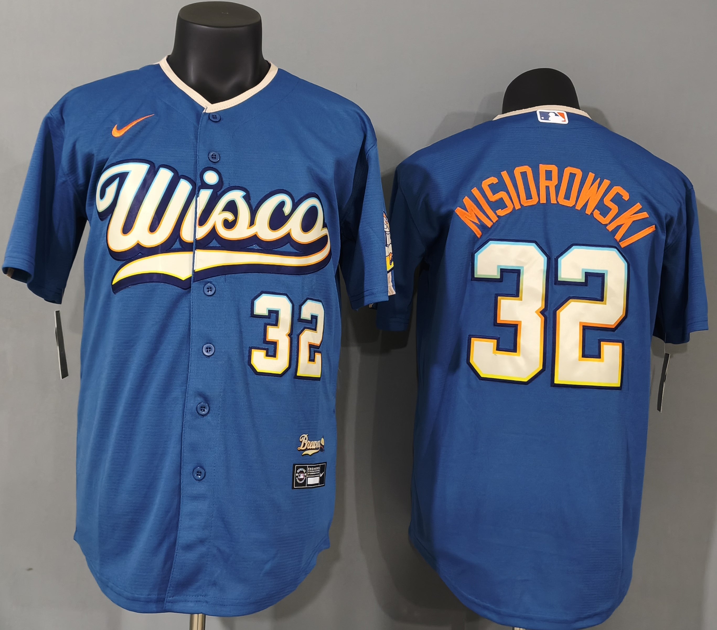 Milwaukee Brewers Jacob Misiorowski #32 Baseball Jersey